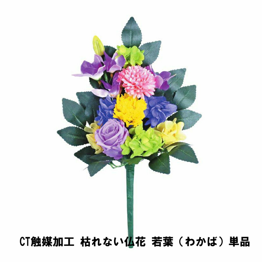 Ct触媒加工 枯れない仏花 若葉 わかば 単品 仏具 造花 水やり不要 プリザーブドフラワー 消臭 抗菌 Sale 85 Off
