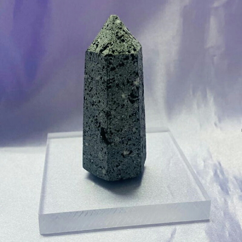 霊峰富士溶岩 ポイントパワー【ヘルシ価格】 パワーストーン 富士溶岩 インテリア 置物 アクリル台座