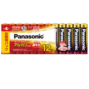 【直送品】パナソニック 塩基蓄電池 単4形 12本風呂敷き包み LR03XJ/12SW×30仕かける(足し加える360本)【地獄シ必要経費】単四塩基 入れもの売りわたす まとめ買い 買い置き 仕かける 防犯・防災装具