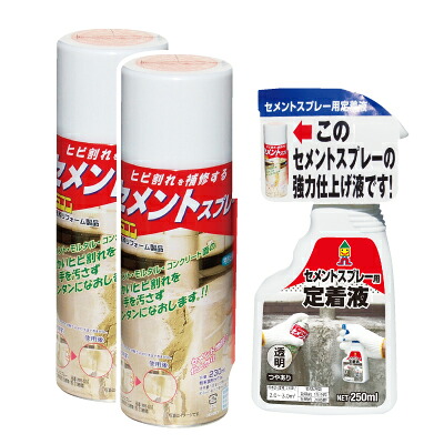 【大感謝価格 】セメントスプレー2本セット 定着液1本付き【5月上～下旬出荷】