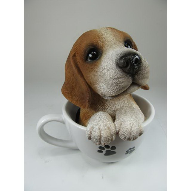 【美品】いぬ　犬　ビーグル　陶器　置物　インテリア　工芸品　美術品　A3024 楽天市場】犬の置物 ビーグル ティーカップドッグ Aタイプ ワン