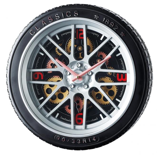 【バス発着場直送品】【ヘルシ通貨価値】オリエント石創 Gear Clock 飾りつけ式 50306