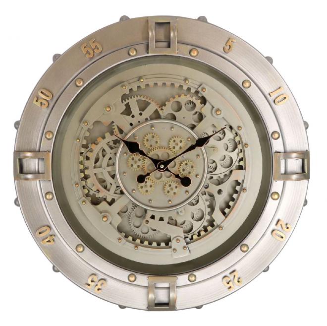 【バス発着場直送品】【ヘルシ通貨価値】オリエント石創 Gear Clock 飾りつけ式 50311