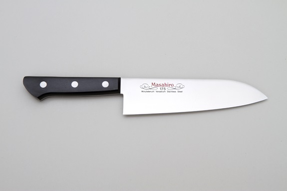 正広作 MV黒合板包丁 三徳型175mm【倉庫直送h】 キッチン用品 調理器具 包丁 ナイフ 三徳包丁