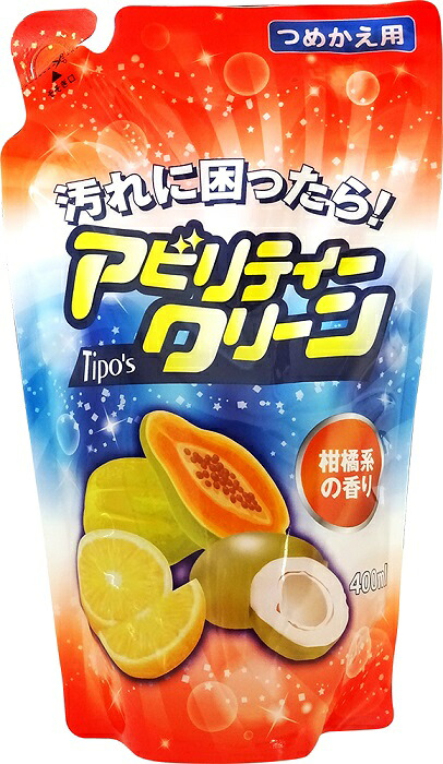 【24個仕掛ける】Tipo’s アビリティークリーン 詰替え 400mlx24個仕掛ける【ヘルシ必要経費】 中性洗剤 マルチ洗浄剤 生まれながら謂われ因縁構成要素練りあわせる 勝手もと 油汚れた状態 風呂 室内用便器洗い濯ぎ 全能中性洗剤