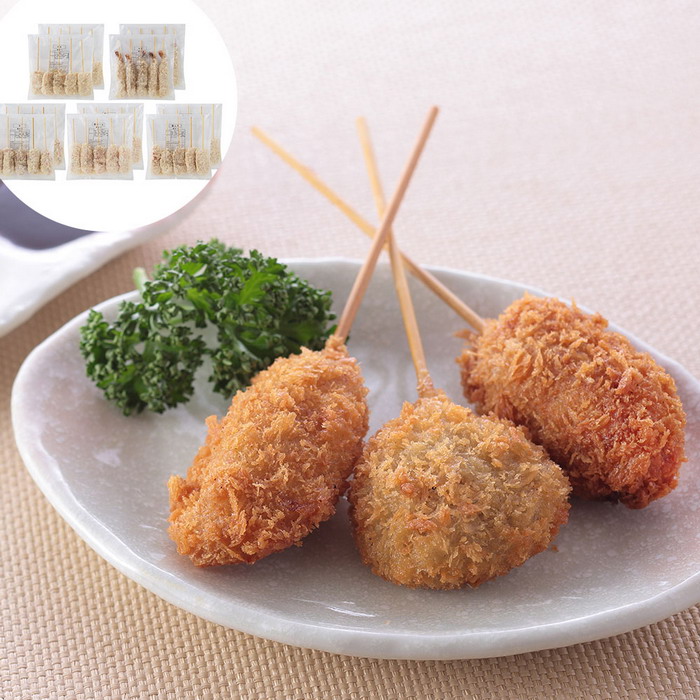 【直送】【北海道沖縄離島不可】大阪名物 串カツ E (5種・計50本)【ヘルシ価格】 食品 串カツ 大阪名物 串揚げ セット【ギフト対応可】
