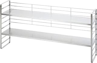 【倉庫直送品】下村企販 オールステンレス頑丈出窓ラック 幅90cm 33802【割引不可品】 キッチン 整理 ラック シェルフ 収納棚 ステンレス 燕三条 ツバメ 国産