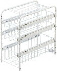 【倉庫直送品】下村企販売 シンク下有効活用ラック 引き出し3段20cm 40454【割引不可品】 収納 整理 ラック スペース活用 引き出し式 燕三条 ツバメ 国産｜ヘルシー救急ＢＯＸ