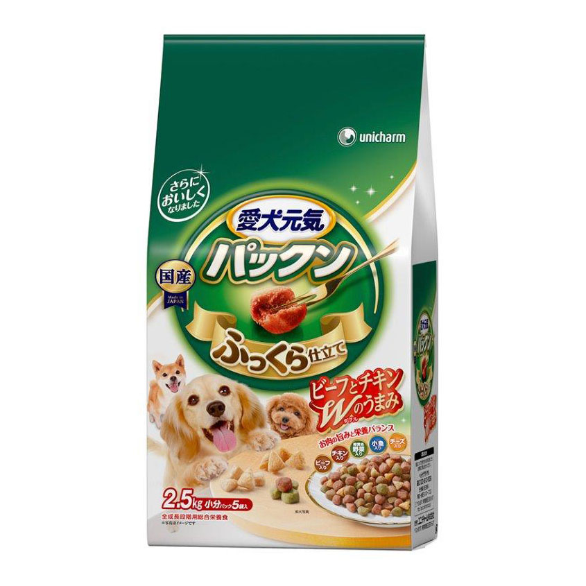 【4個仕掛ける】ゲインズ・パックン 牛肉草片小魚 2.5kgx4個仕掛ける【ヘルシ通貨価値】 愛玩動物 犬備品 飼い犬 秘密捜査員 愛玩動物食料雑貨類 ドッグフード 組み入れる栄養物食