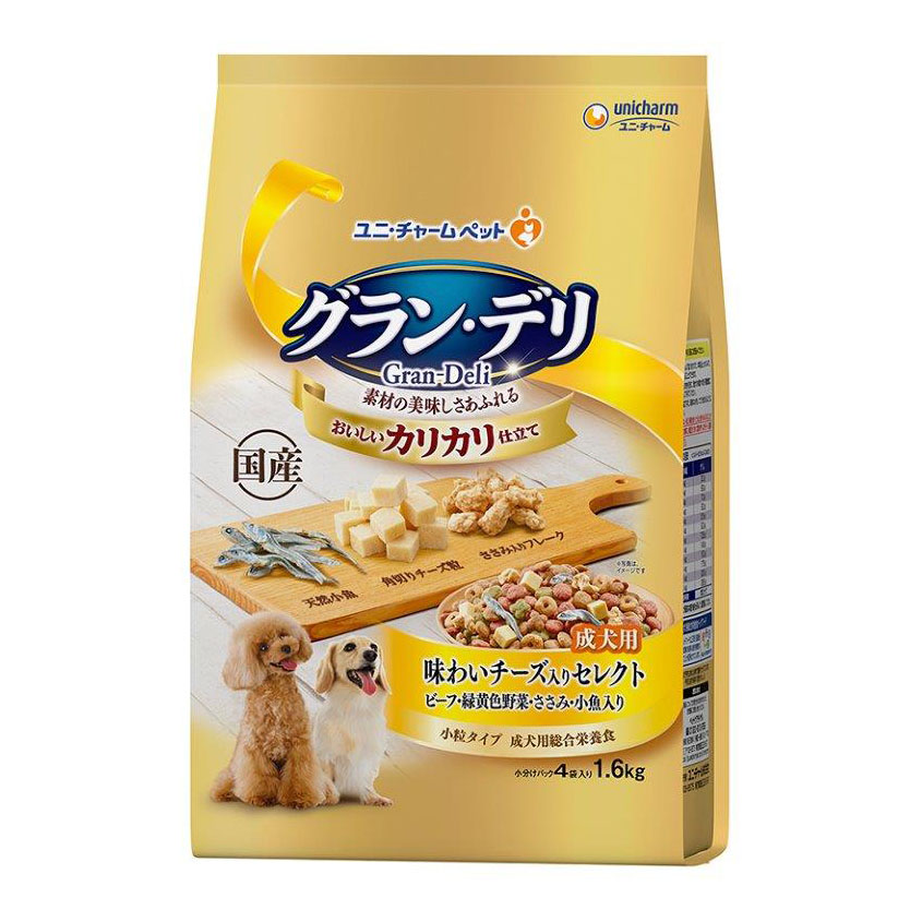 【4個セット】グラン・デリ チ-ズセレクト 1.6kgx4個セット【ヘルシ価格】 ペット 犬用品 イヌ いぬ ペット食品 ドッグフード 総合栄養食