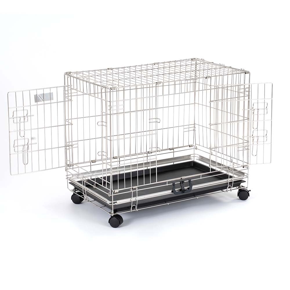 2WAY シンプリー メゾン ステンレス Ｍ SS30-2 way【倉庫直送】 ペットグッズ 犬 猫用品 ケージ ステンレス 錆びにくい 組立式 折りたたみ