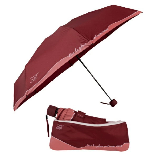Beau Nuage ボー・ニュアージュ オリジナル L\'Original 折り畳み傘 Garnet Red【倉庫直送】 折りたたみ傘 傘 手動開閉 吸水カバー付き 軽量 防水