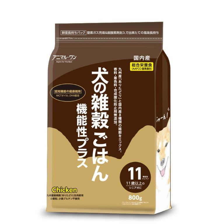 【直送品】【10個セット】犬の雑穀ごはん機能性イレブン（チキン） 800gx10個セット ペットグッズ 犬用品 ペット食品 ドッグフード 犬用総合栄養食｜ヘルシー救急ＢＯＸ