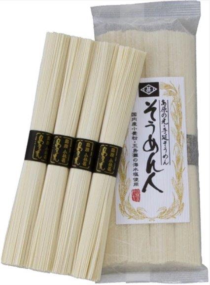 【直送品】【60個書き割り】手延べ素麺 「そうめん人」国内麦4束x60個書き割り【ヘルシ通貨価値】 食料雑貨類 バーミセリ そうめん 手延べ素麺