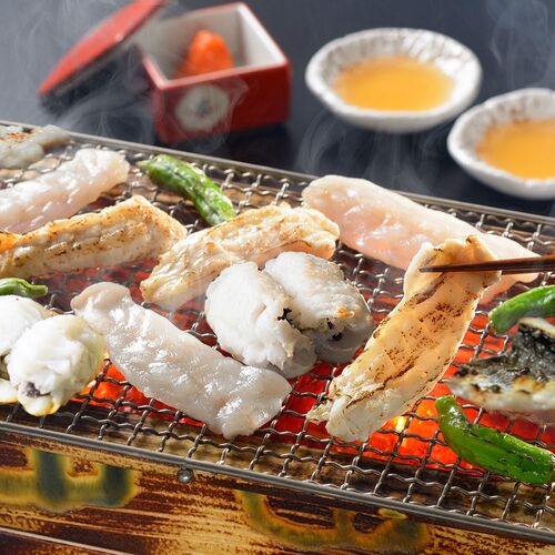 【直送品】「関とら本店」 焼きはも・焼きふく食べ比べ （はも200g、とらふぐすき身150g） ふく ふぐ フグ ハモ