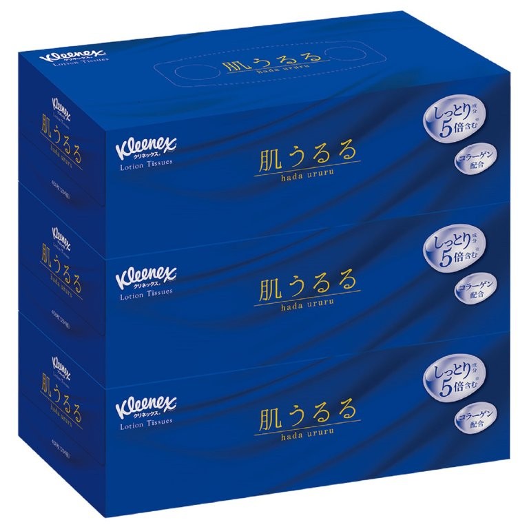 【直送品】【10個仕掛ける】クリネックス ティシュー 置き目ション 肌うるる 408枚（204組）×3箱容器に並べるx10個仕掛ける kleenex ティッシュー しっとり お肌 保湿 ひと肌世話をする ティッシュ・トイレットペーパー-日用品雑貨・文房具・手芸