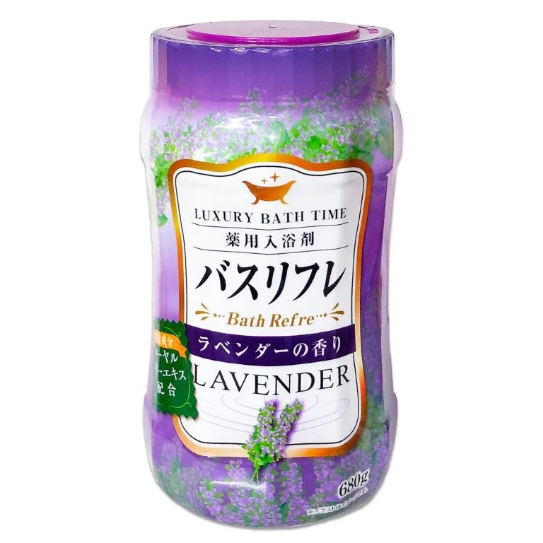 【直送品】【120個セット】【医薬部外品】バスリフレ ラベンダーの香り 薬用入浴剤 LAVENDER 680gx120個セット バス用品 入浴剤 薬用