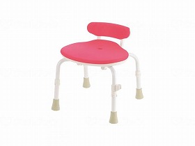 【直送品】リッチェルやわらかシャワーチェアクレオ(防カビプラス) 腰当付ピンク幅46cm19221【別途送料発生は連絡します、割引キャンセル返品不可】|ヘルシー救急BOX