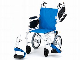 【直送品】日進医療器ｽｰﾊﾟｰ軽量（介助）軽7αＷ　Aﾊﾟｯｹｰｼﾞﾗｲﾄﾌﾞﾙｰ40NAH-L7αW　Aﾊﾟｯｹｰｼﾞ【別途送料発生は連絡します、割引キャンセル返品不可】｜ヘルシー救急ＢＯＸ 60,889円
