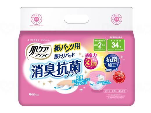 【直送品】日本製紙クレシアﾊﾟﾝﾂ用尿とりﾊﾟｯﾄﾞ消臭抗菌ﾌﾟﾗｽ2回分吸収/ｹｰｽ/-ｹｰｽ-80492 【別途送料発生は連絡します、割引キャンセル返品不可】