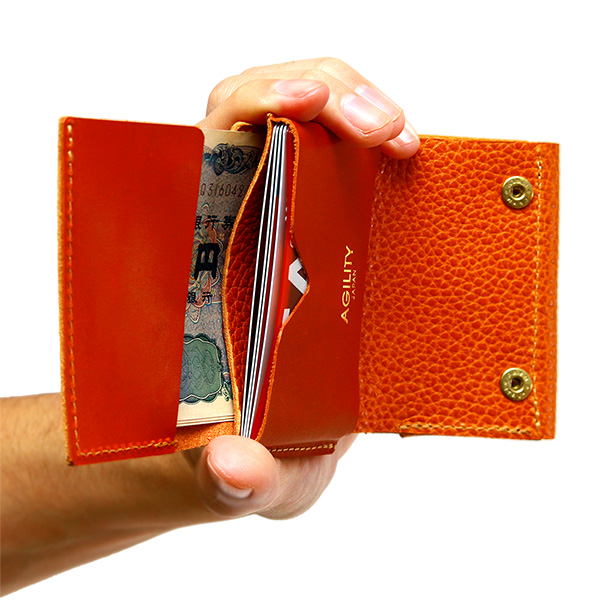 【楽天市場】【送料無料】『ナノウォレット』(全2色)メッシュエンボス/【ミニ財布 小さい財布 メンズ レディース 三つ折り財布 本革 レザー
