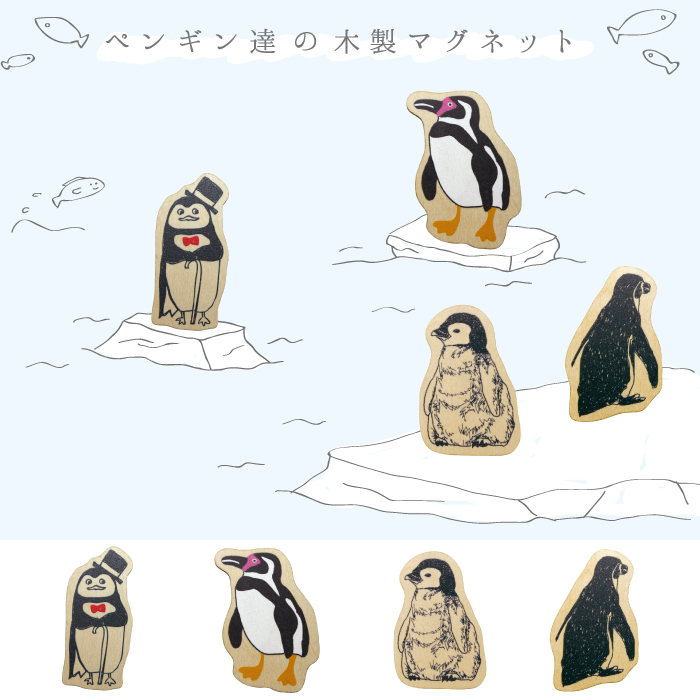 楽天市場 木製マグネット ペンギンシリーズ メール便 木製のおしゃれなマグネットシリーズ ペンギン 水族館 ぺんぎん かわいい ギフト 北欧 P A S 2 パドゥ