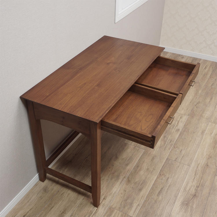 Teak Desk North Europe Taste Wooden Pure Stylish Recommended Storing Compact Wagon 100cm In Width 50cm Depth Pc Antique Shin Pull Modern