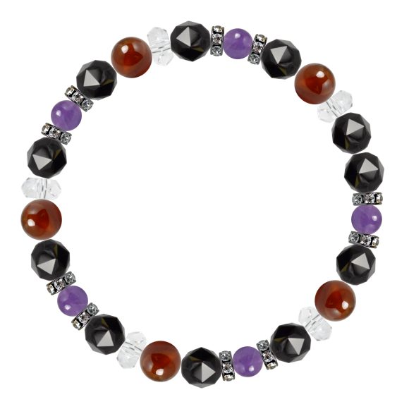 パワーストーン ブレスレット メンズ オレンジガーネット アメジスト 天然石 誕生石 1月 願望成就 目標達成 恋人 夫婦円満 2月 恋愛成就 結婚運 誕生日 プレゼント Mowasay Com