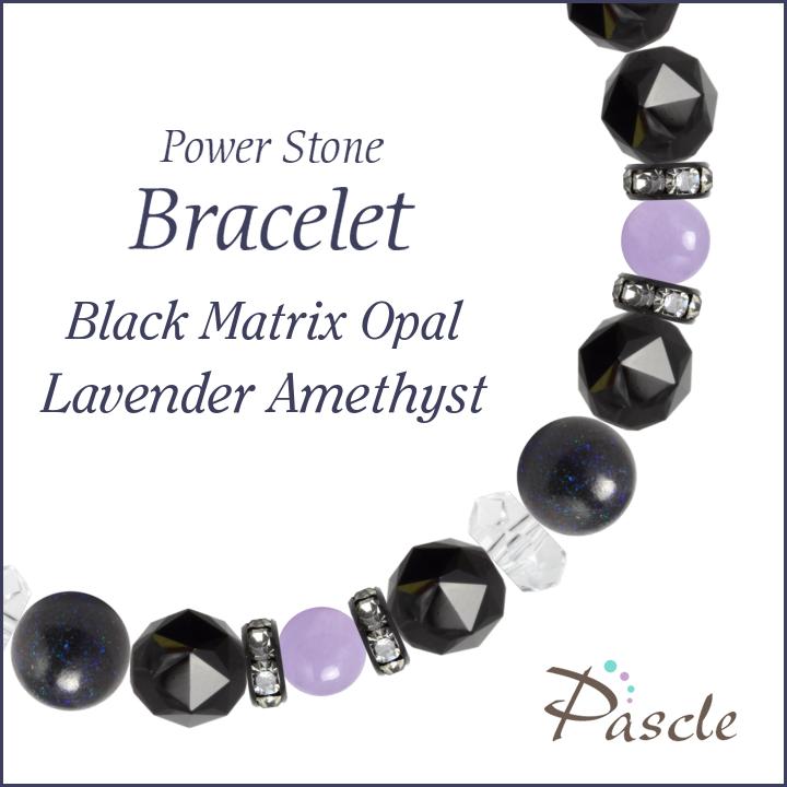 パワーストーン ブレスレット メンズ ブラックマトリックスオパール ラベンダーアメジスト 天然石 誕生石 10月 仕事運 願望成就 目標達成 2月 恋愛成就 結婚運 誕生日 プレゼント Scadep Org