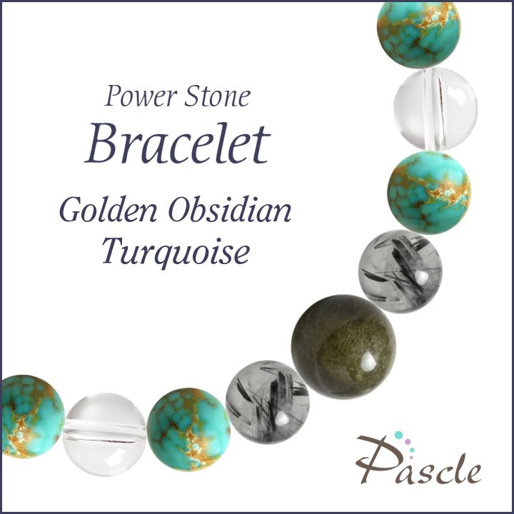 本物 パワーストーン ブレスレット メンズ ゴールデンオブシディアン ターコイズ 天然石 仕事運 魔除け 厄除け 誕生石 12月 人間関係 対人関係 誕生日 プレゼント 最適な材料