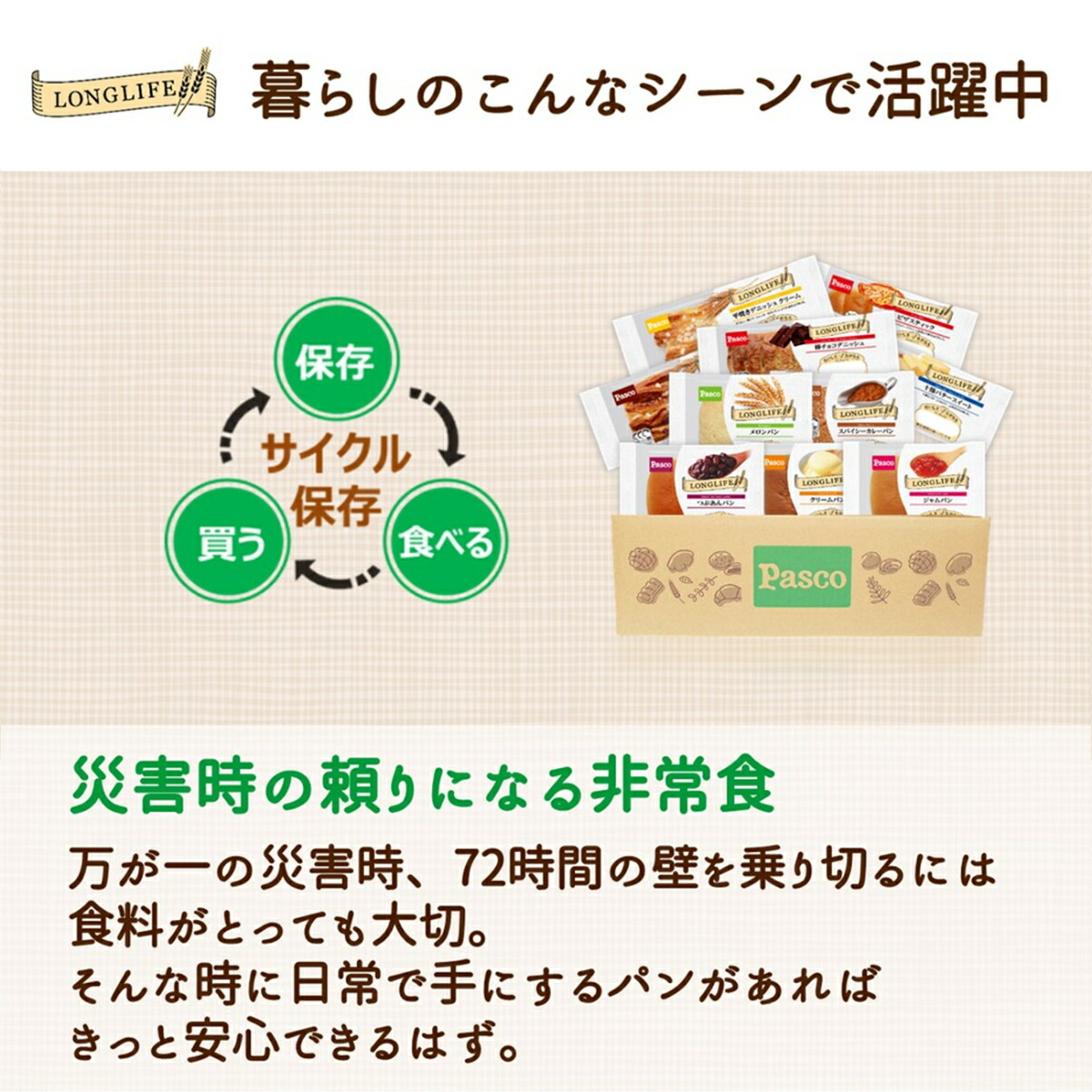 【ポイント10倍(~10/1 23:59)】Pasco ロングライフブレッド 食べくらべセット 10種10個入 | パスコ パン ロングライフ 菓子パン 惣菜パン 長期保存 日持ち 長持ち 常温 防災 備蓄 非常食 お試し 詰め合わせ 仕送り 買い置き 国産小麦