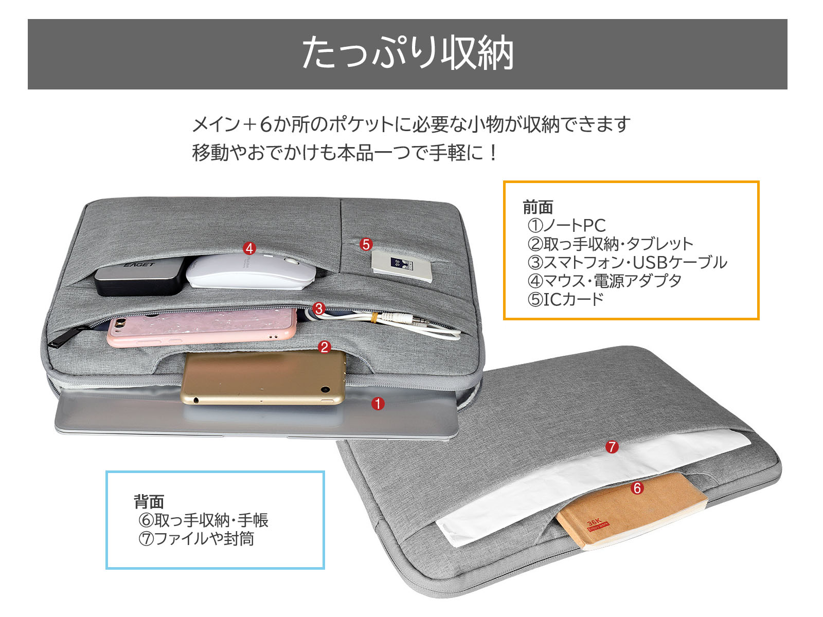 楽天市場 パソコンケース サイズ 11 6 13 3 14 1 15 6インチ 裏起毛付き 機能的でスタイリッシュなpcバッグ ノートpcケース パソコンバッグ 持ち運び 収納 防水 軽量 薄型 マルチポケット 衝撃吸収 頑丈 Lg Notepcbag パソコンアクセサリー タブレット ロジック