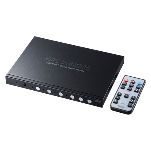 サンワサプライ 4入力1出力HDMI画面分割切替器(4K対応) SW-UHD41MTV