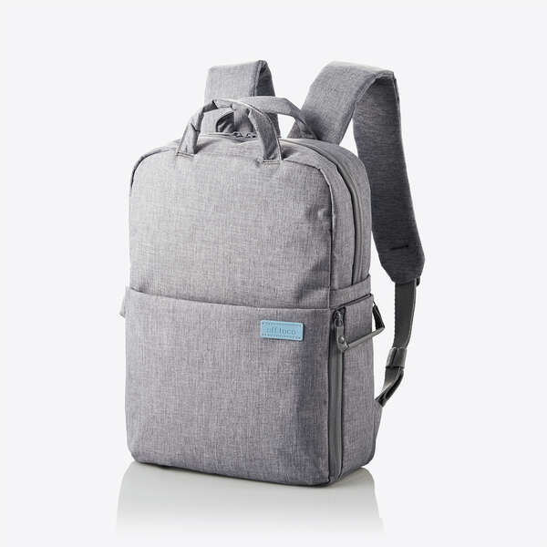 off toco バックパック リュック 通勤 旅行 シンプル 約26L グレー ELECOM - off toco バックパック リュック 通勤 旅行 シンプル