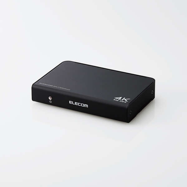 【即納】エレコム HDMI分かち合う器 4K 60P 相応う 1インプット 2最終生産物 スプリッター 黒いこと