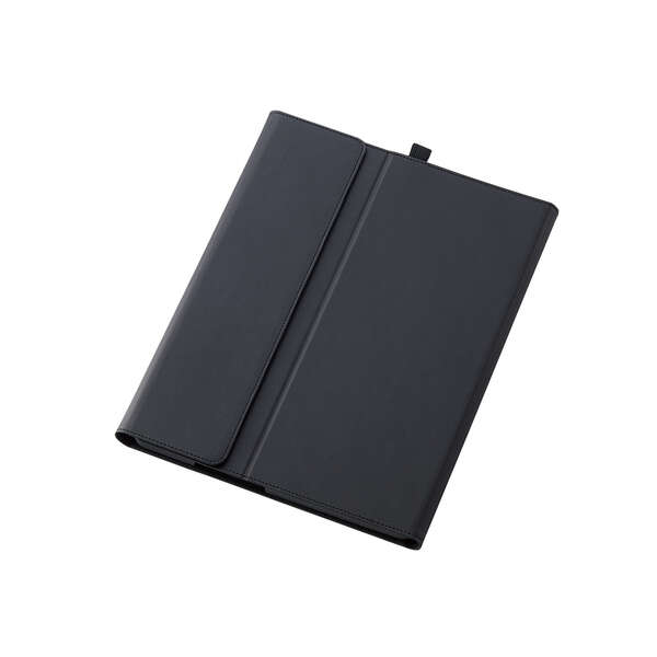【即納】エレコム Surface Pro 9 / Pro9 With 5G 用 ケース ソフトレザー カバー フラップ マグネット開閉 スタンド機能 フリーアングル 衝撃吸収 ペンホルダー付 ブラック