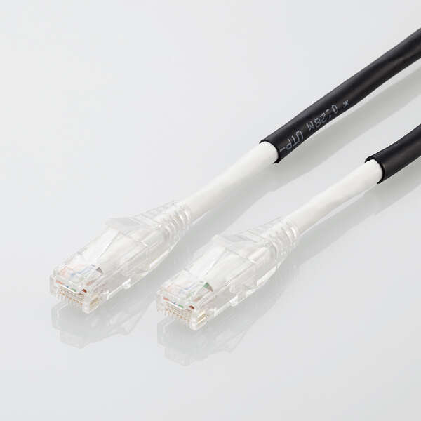 【即納】エレコム LANケーブル CAT6A 80m 屋外用 PoE++ 対応 高速 10Gbps ストレート 耐候性 雨・日光に強い イーサネットケーブル RJ45 RoHS指令準拠 ブラック｜パソ電通信　【店】
