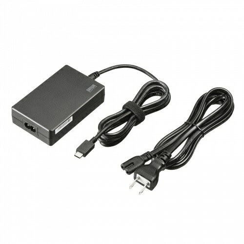 【即納】サンワサプライ USB PD対応AC充電器（PD100W・TypeCケーブル一体型）