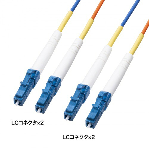 【即納】サンワサプライ コード集合型光ファイバケーブル（シングルモード、LC×2-LC×2、200m）
