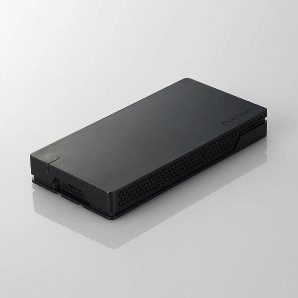 エレコム SSD 外付け 2TB USB4 読出最大3650MB/秒 ポータブルSSD 超高速 耐衝撃 温度検知ファン搭載 【 Windows 11 / 10 Mac PC PS5 等対応 】 ブラック|パソ電通信 【店】