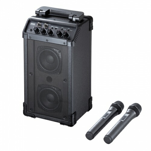 【即納】サンワサプライ ワイヤレスマイク付き拡声器スピーカー(最大40W)