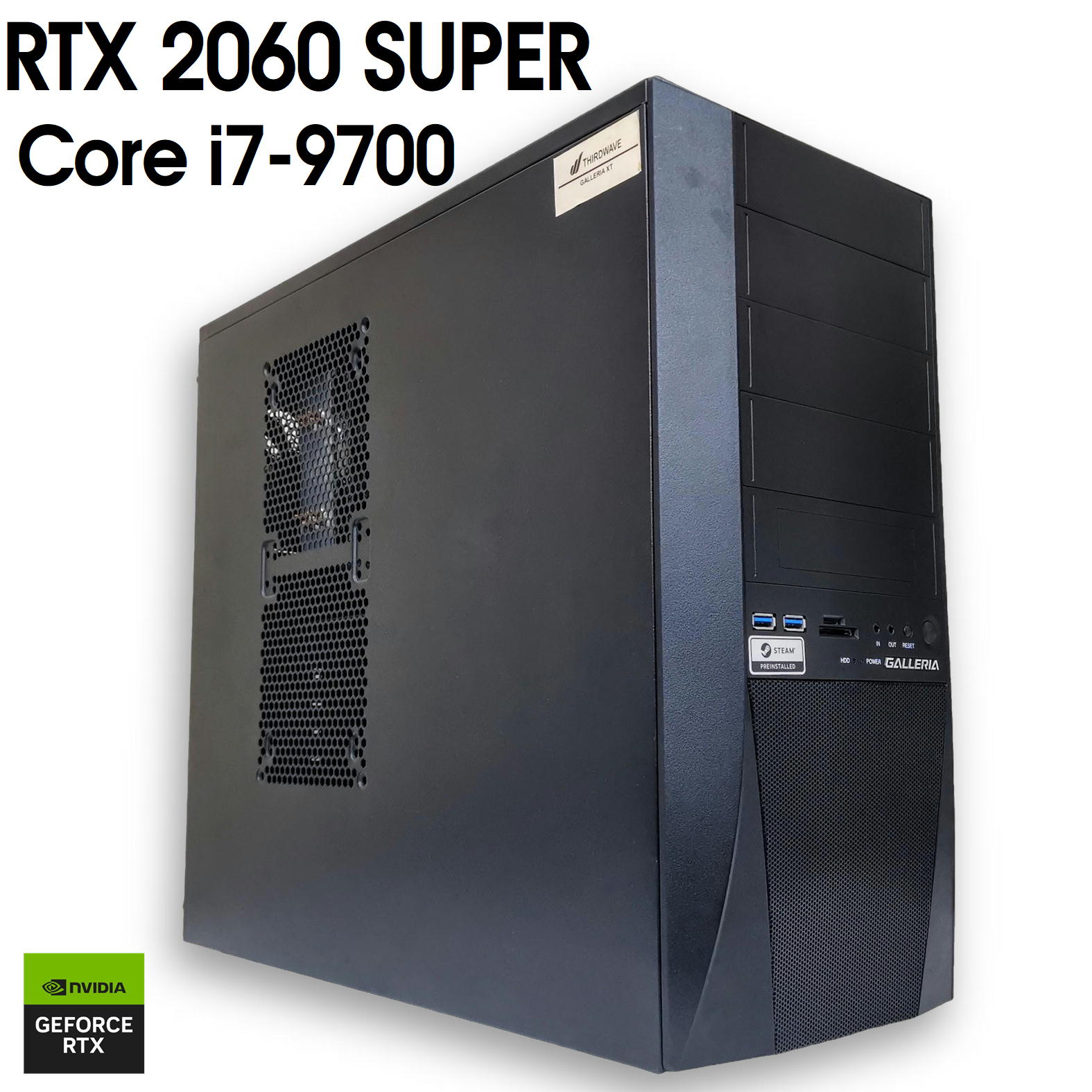 【中古ゲーミングPC】GALLERIA XT / GeForce RTX 2060 SUPER / Core i7-9700 / 16GB / SSD 500GB + HDD 1TB / Windows11