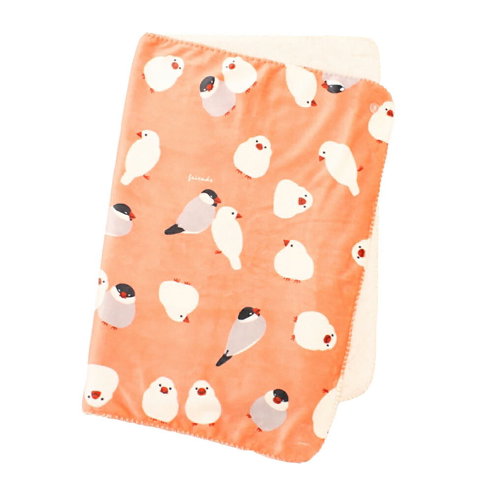 文鳥柄3WAYブランケット①セキセイインコ オカメインコ 文鳥 シマエナガ インコと文鳥3WAYブランケット②セキセイインコ オカメインコ 文鳥