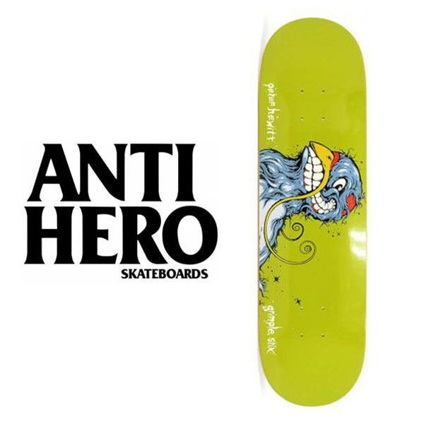 ANTIHERO PETER HEWITT PIGEON VISION ART BY LOU BARBERIO 8.38" アンチヒーロー アンタイヒーロー SKATEBOARD SK8 DECK スケートボード スケボー デッキ ストリート パーク｜PASTiME