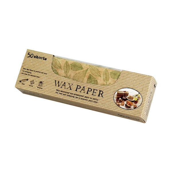 ワックスペーパー M 日本製 ラッピングペーパー 可愛い シートタイプ おしゃれ クラフトリーフ 218 250ｍｍ 50枚x50入 Waxペーパー
