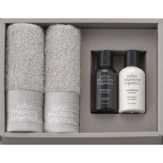 結婚祝い プレゼント ジョンマスターオーガニック ギフトセット＼オシャレで実用的／John Masters Organics ギフト フェイスタオル2枚 シャンプー コンディショナー JS3550 / タオルセット 内祝い 出産内祝い 出産祝い お返し おすすめ 誕生日プレゼント コスメ 女性 gws