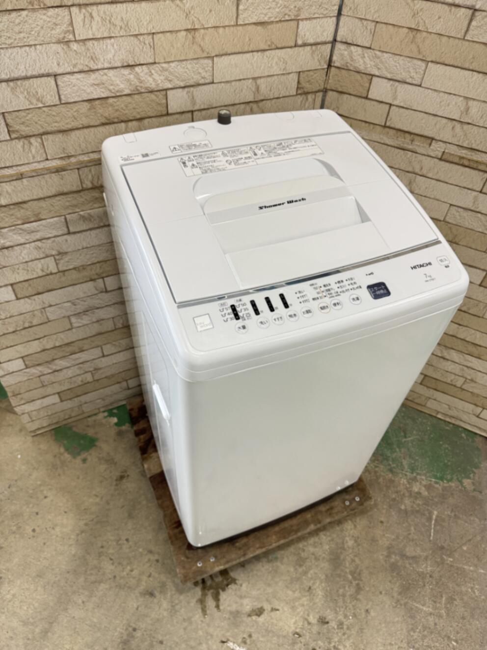 ★2019★日立★NW-Z70E5★7kg★全国送料無料★洗濯機 家庭用 全自動洗濯機 7Kg HITACHI 2019年製 NW-Z70E5 送料無料（地域