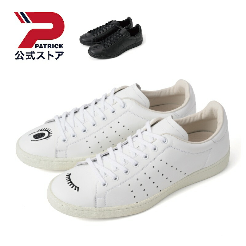 【公式】 【公式限定】 パトリック PUNCH-POP パンチ ポップ ｜ 日本製 スニーカー シューズ 靴 ユニセックス メンズ レディース ｜ ローカット カジュアル シンプル おしゃれ きれいめ 刺繍 ホワイト ブラック 白 黒
