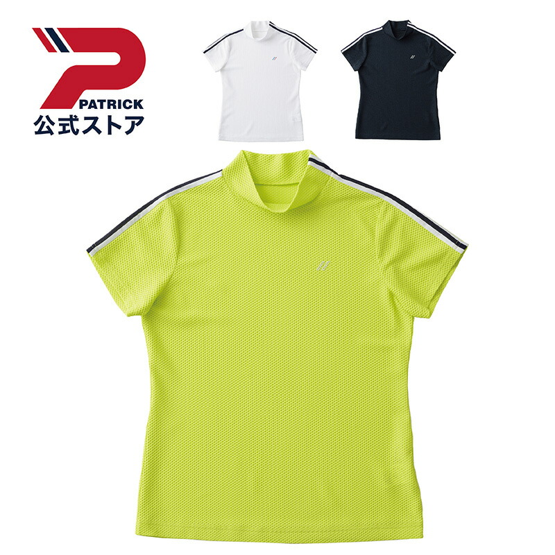 【公式】 PATRICK パトリック L プラスリッチ メッシュモックネック レディース ゴルフ スポーツ アパレル シャツ 服 ゴルフウェア 半袖 ポリエステル ポリウレタン メッシュ 吸水速乾 ストレッチ 伸縮性 軽量 UVカット モックネック シンプル