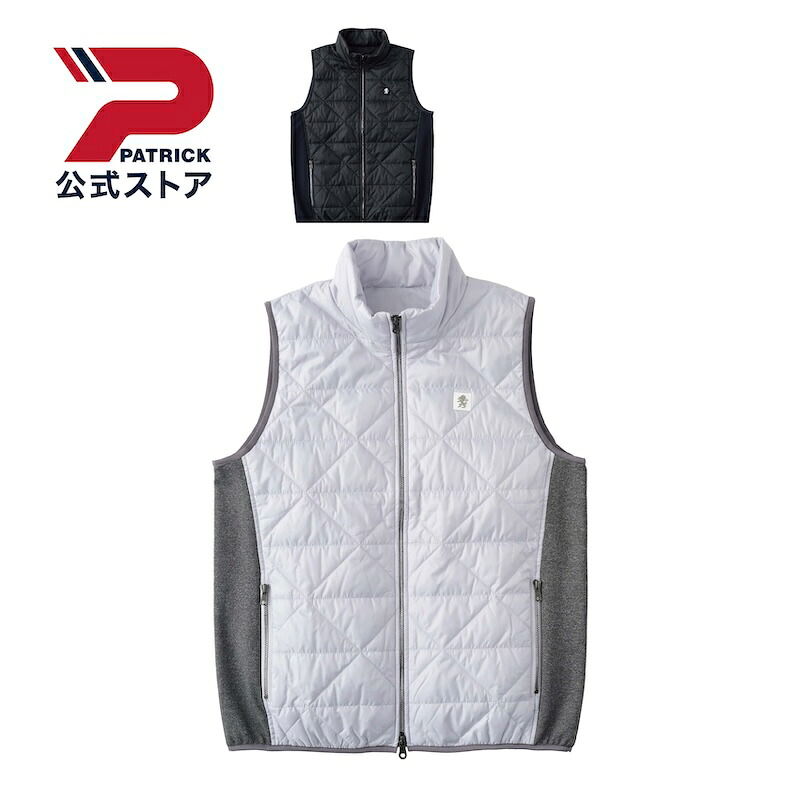 【公式】 PATRICK パトリック メンズ キルティング中綿ベスト メンズ ゴルフ スポーツ アパレル ベスト トップス 服 ゴルフウェア コーデュラ フリース ポリエステル ナイロン ポリウレタン 撥水 軽量 ストレッチ 防寒 シンプル